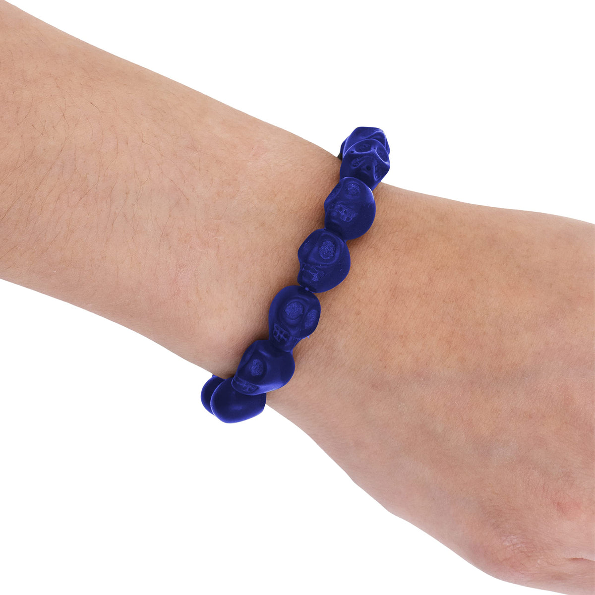 Skull Bracelet for Men Women (Navy Blue)