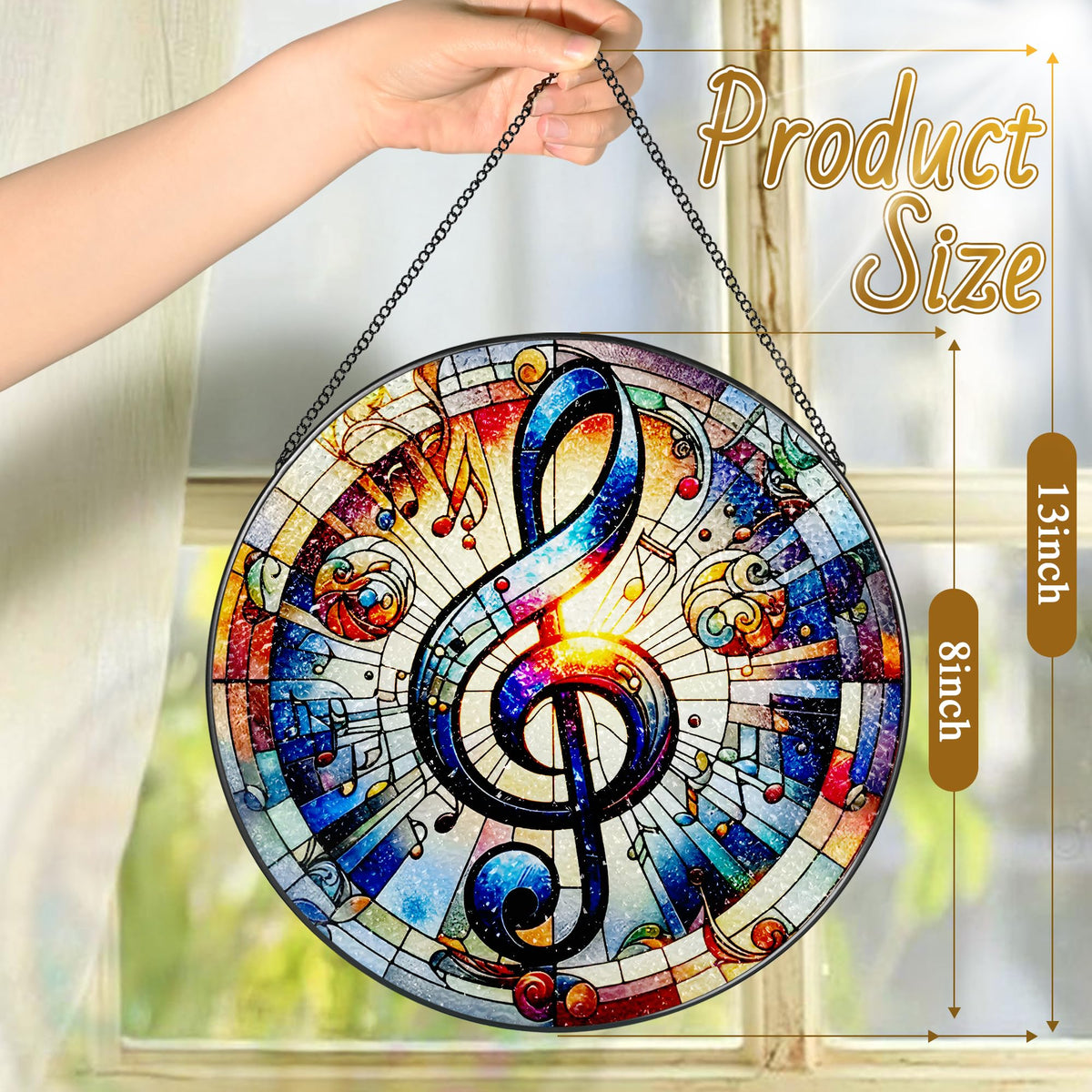 Stained Glass Window Hanging (Musical)