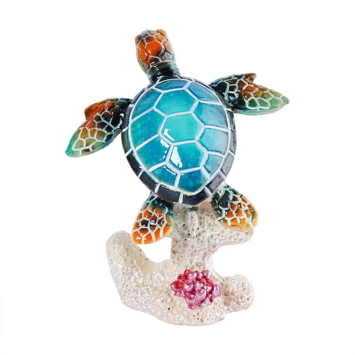 Turtle Ornament Sea Turtle Decor Statue (Blue D)