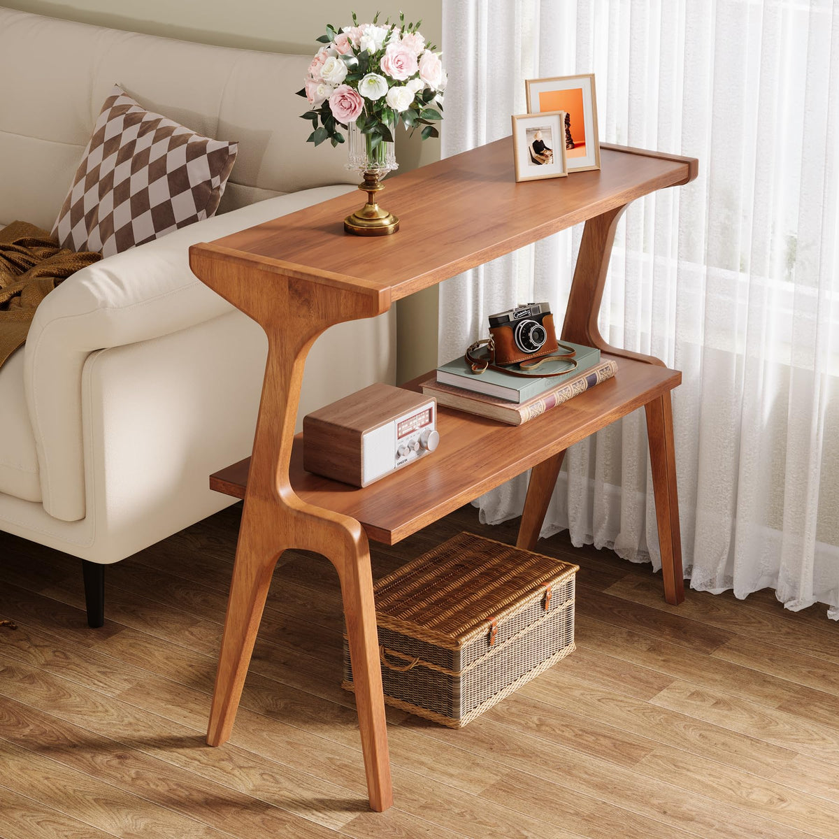 Solid Wood End Table (Walnut)