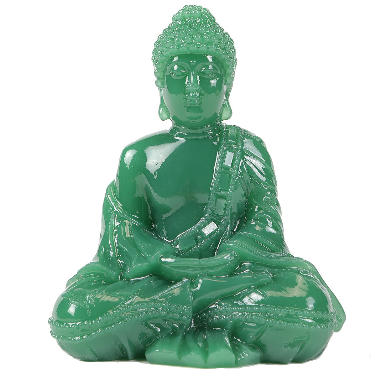 Meditative Seated Buddha Statue (Darkgreen1)
