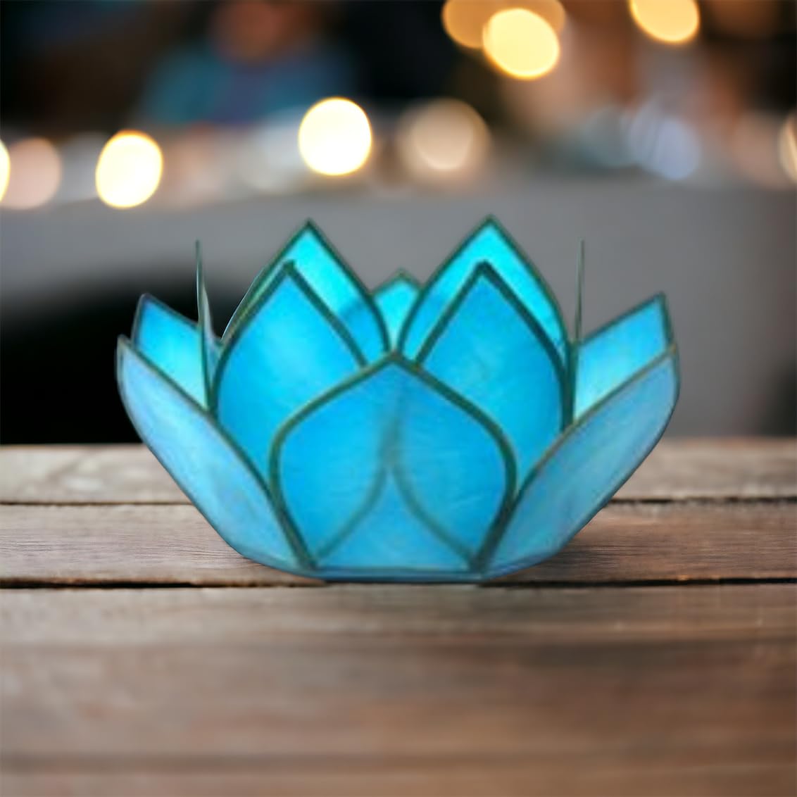 Mini Paradise Lotus Tealight Holder (Cool Water / Mini)