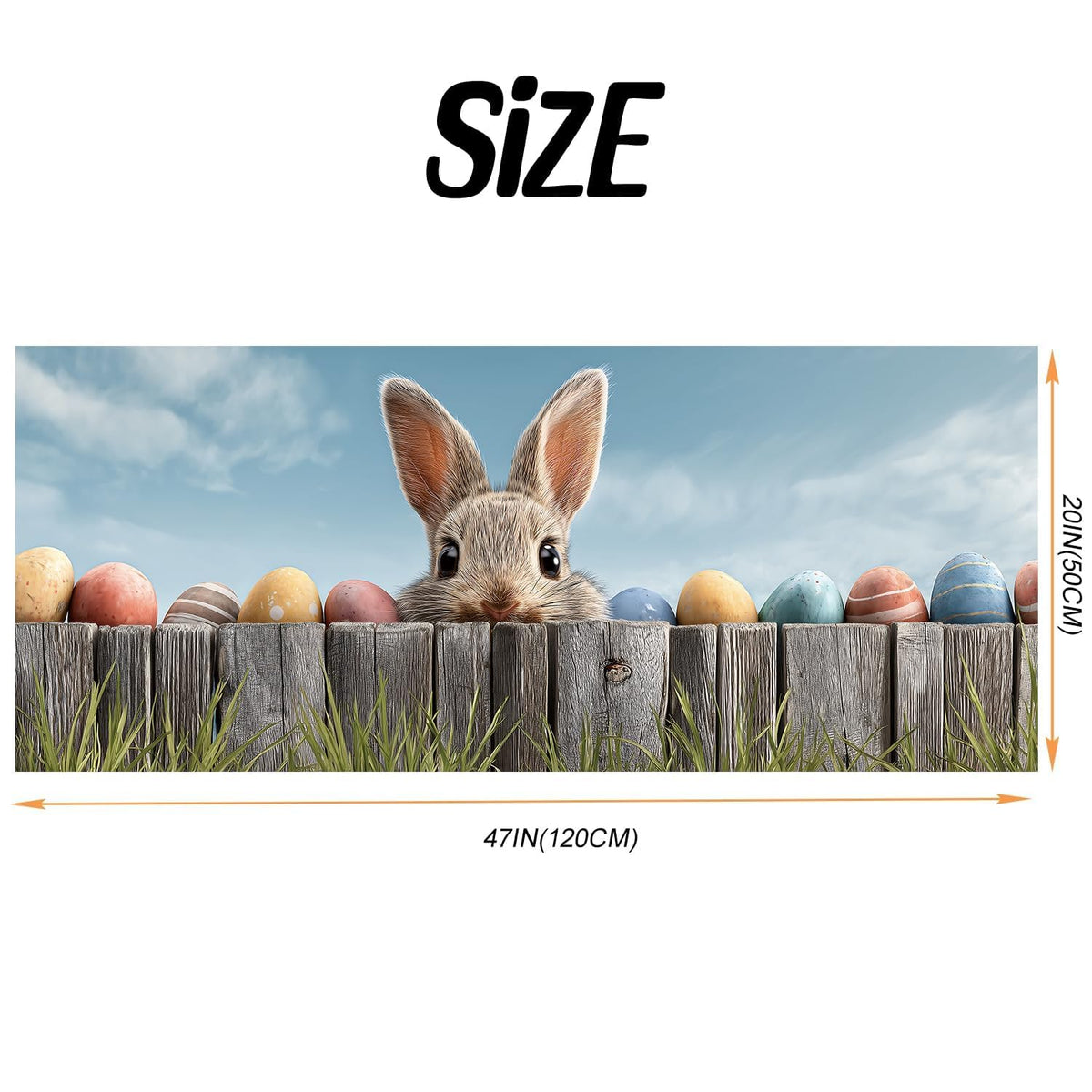 Spring Bunny Laundry Room Rug 20x47 Inch (#63)