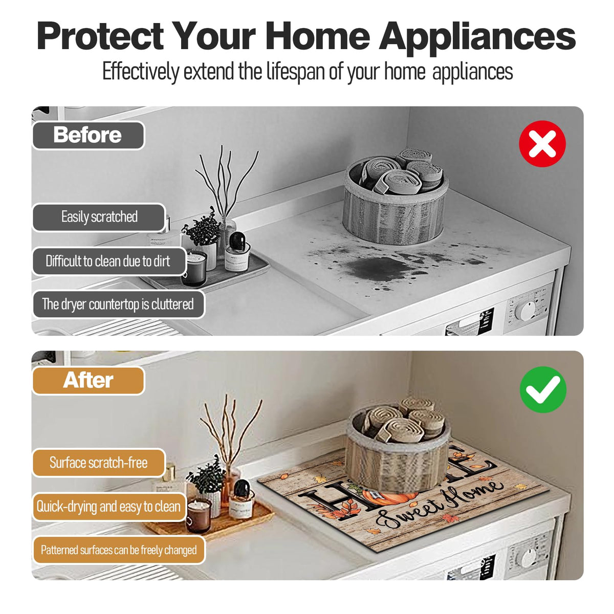 Dryer Top Protector Mat (fall-02)