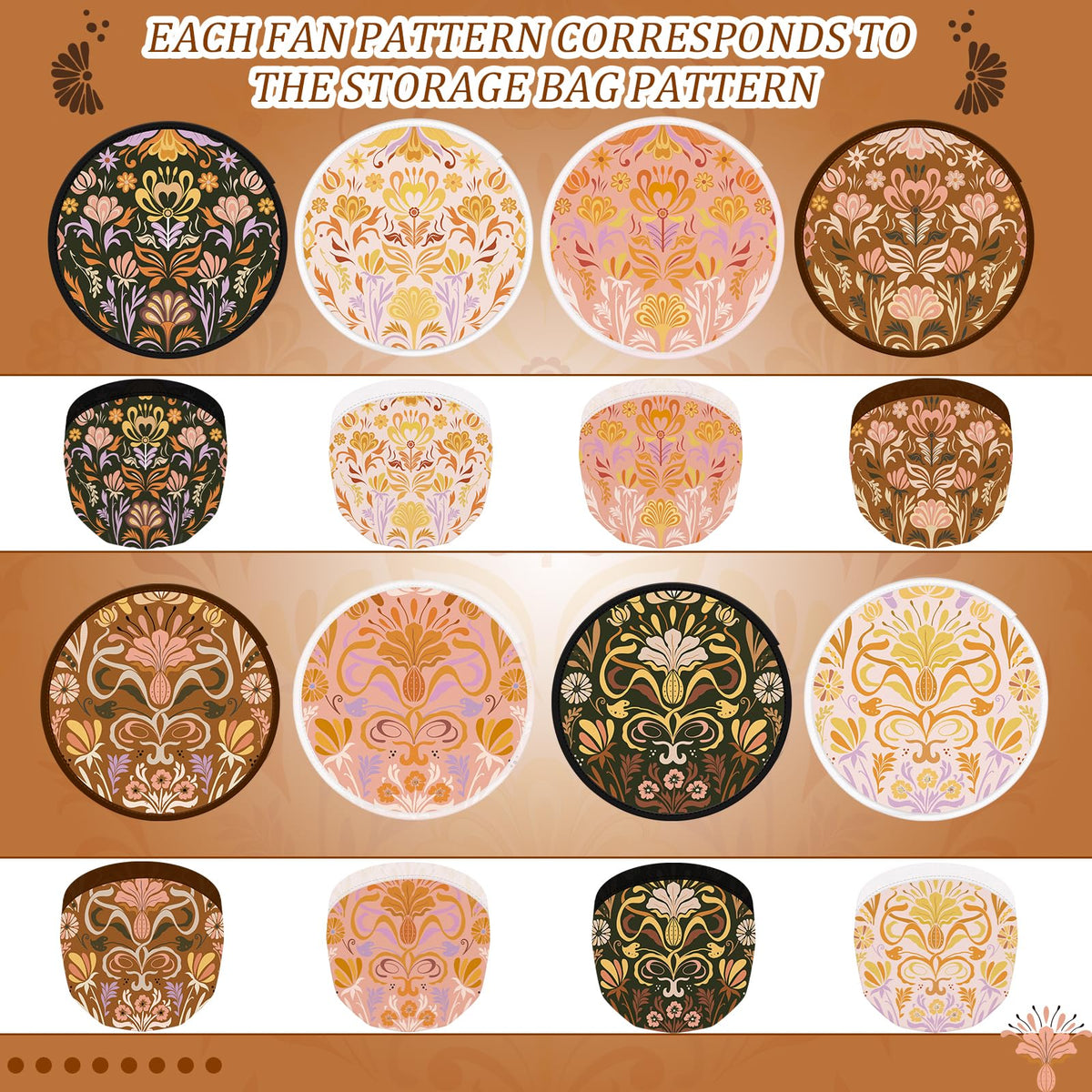 24 Pcs Dawn Dusk Foldable Flying Disc Fans (Dawn Dusk)