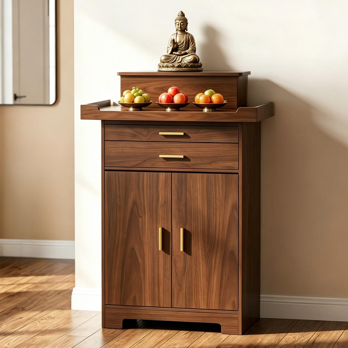 Altar Table with Storage (Walnut / 31.5" (80 cm))