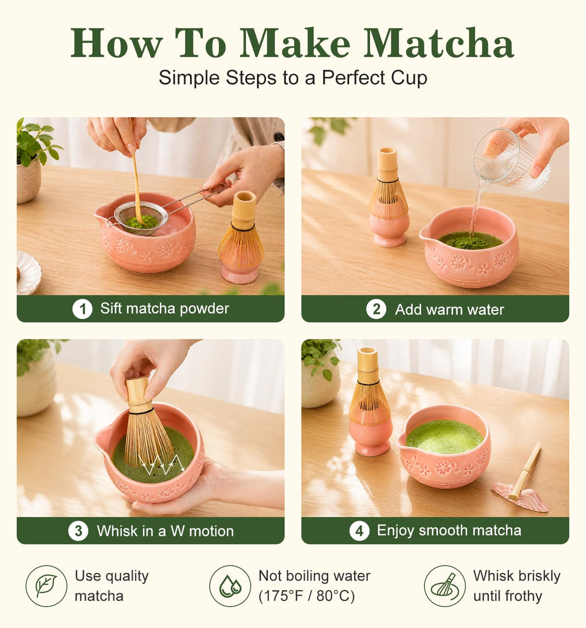 Matcha Whisk Set (Pink)