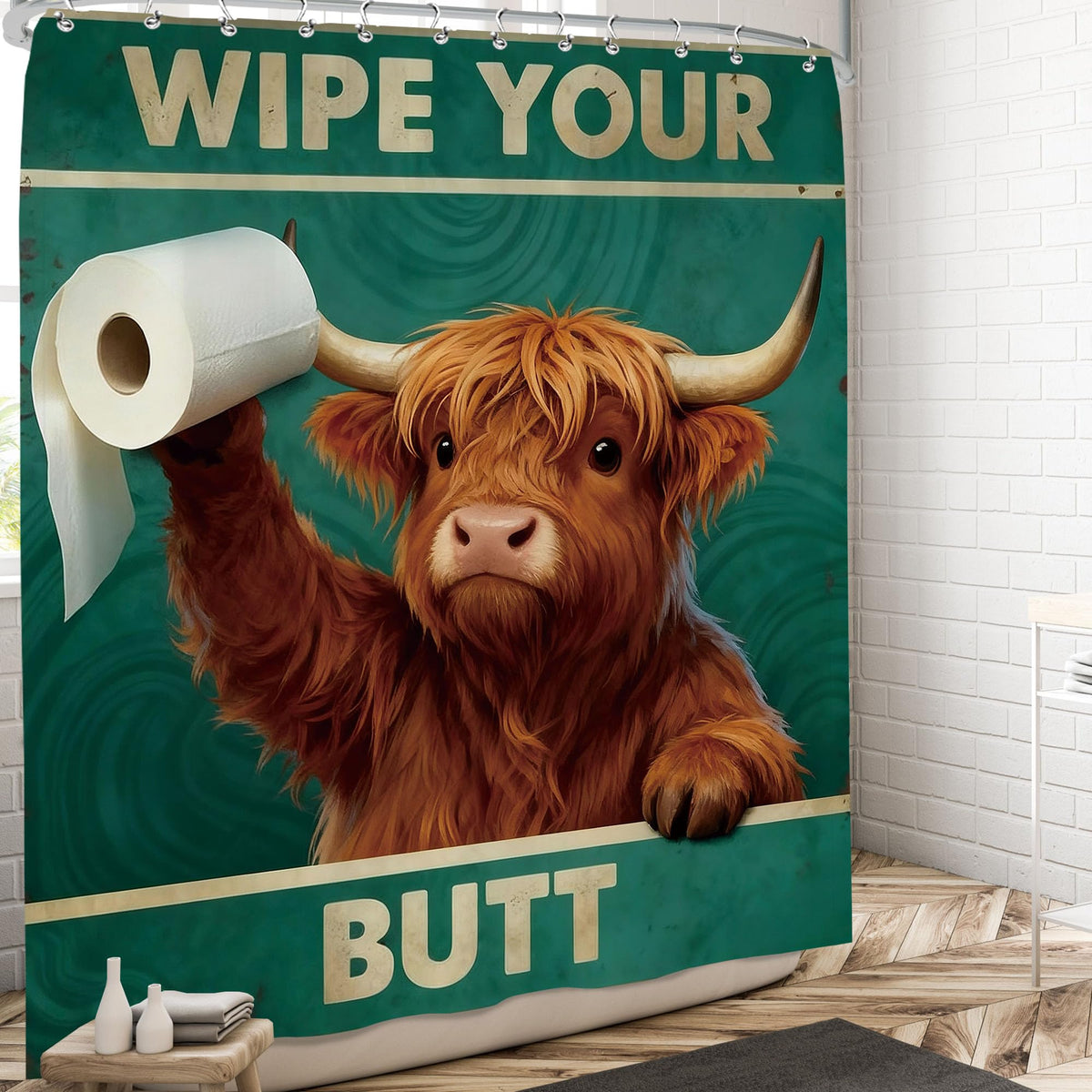 Funny Shower Curtain (60"W x 72"L (Pack of 1) / Funny Cow2)