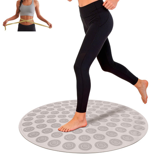 Large 28.35'' Silicone Slow Jogging Mat (Khaki / 28.34 x 28.34 Inch)
