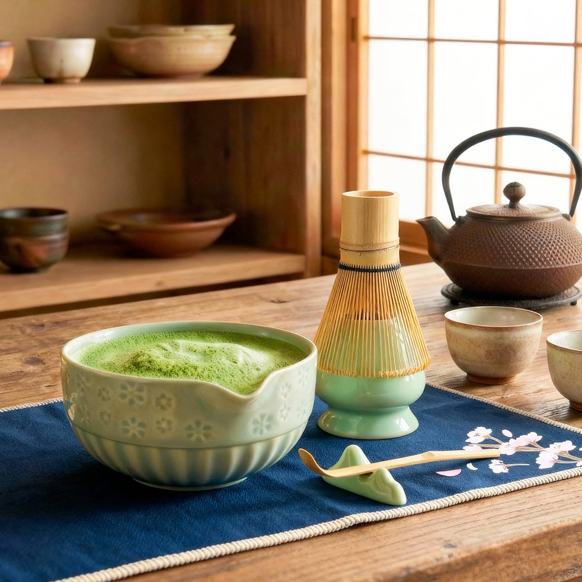 Matcha Set Ceramic Kit with Bowl (Green)