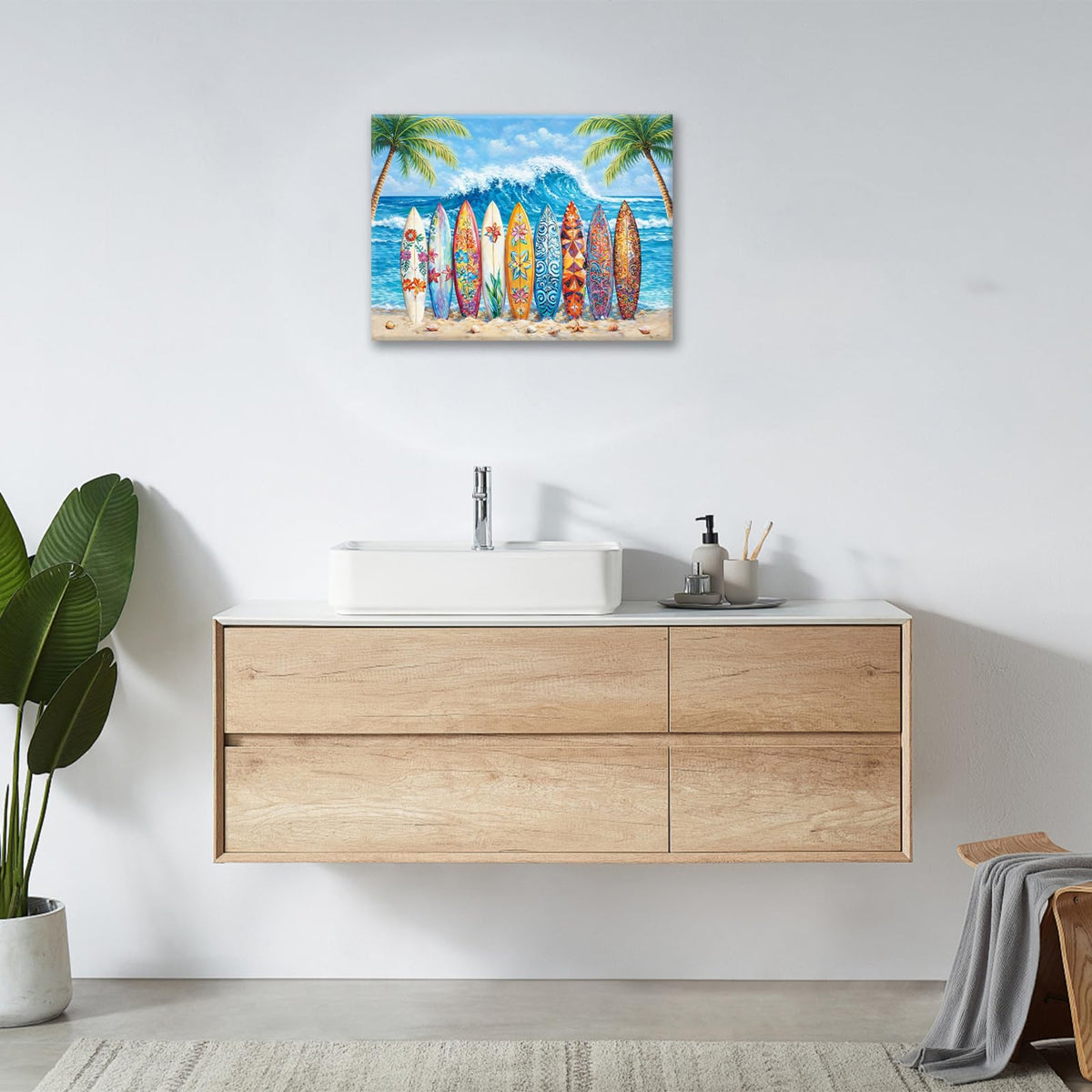 Beach Wall Art (Surfboard / 20L" x 24W")