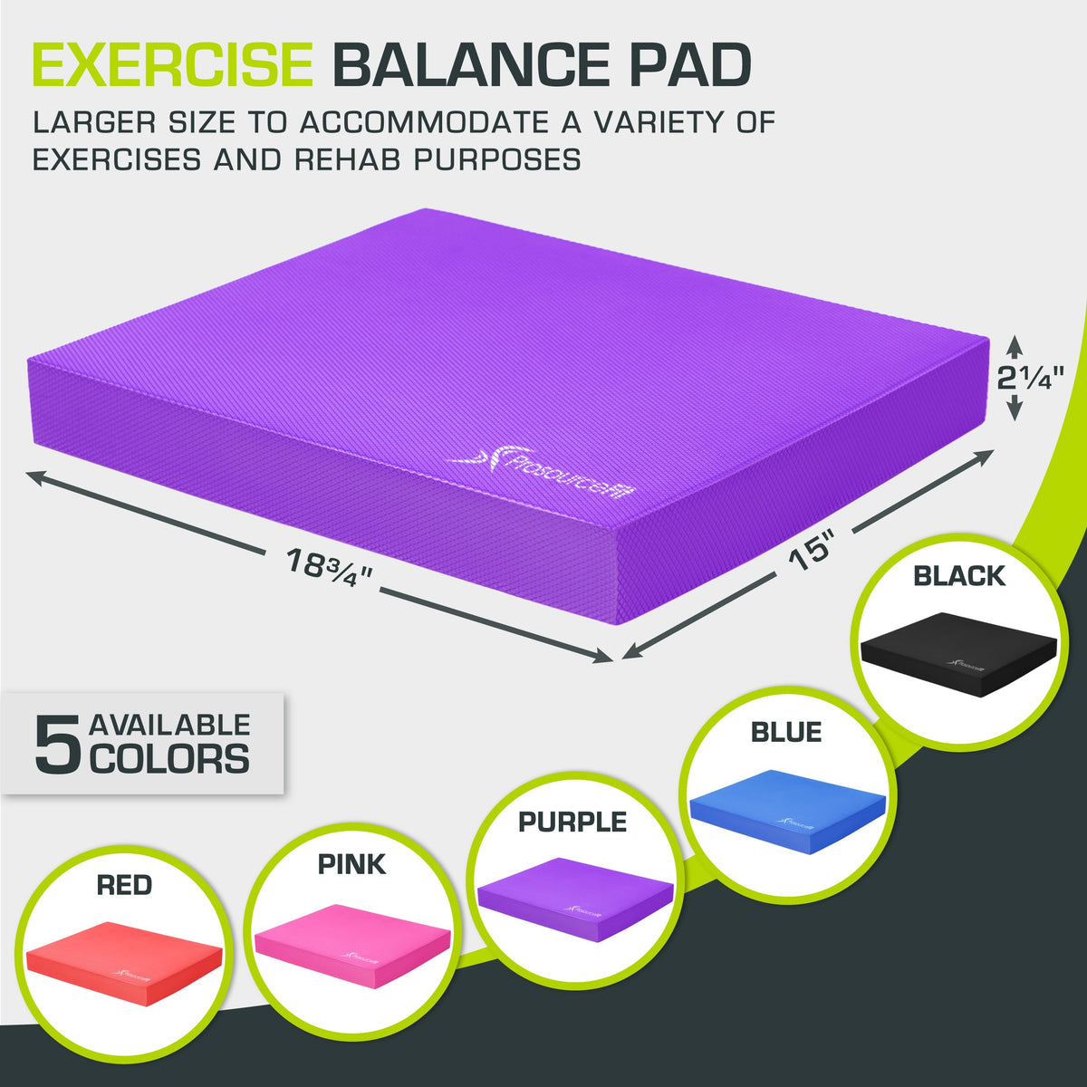 Exercise Balance Pad (Purple / XL - (18.75" x 15"))