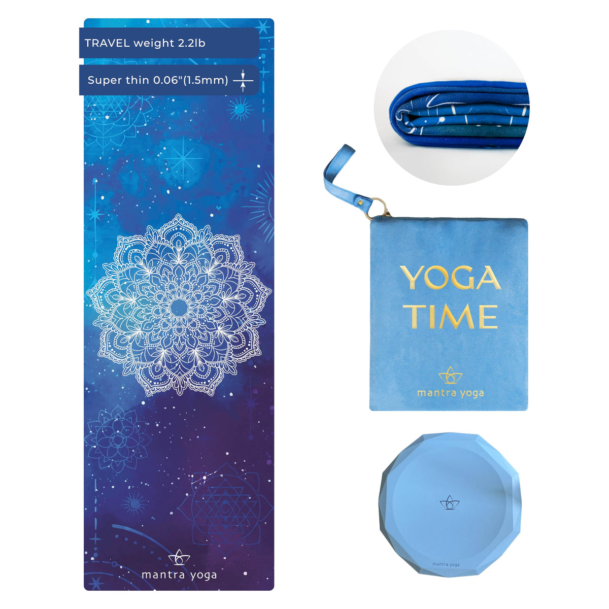 Travel PRO 1.5mm with Knee Pad (Blue Mandala)