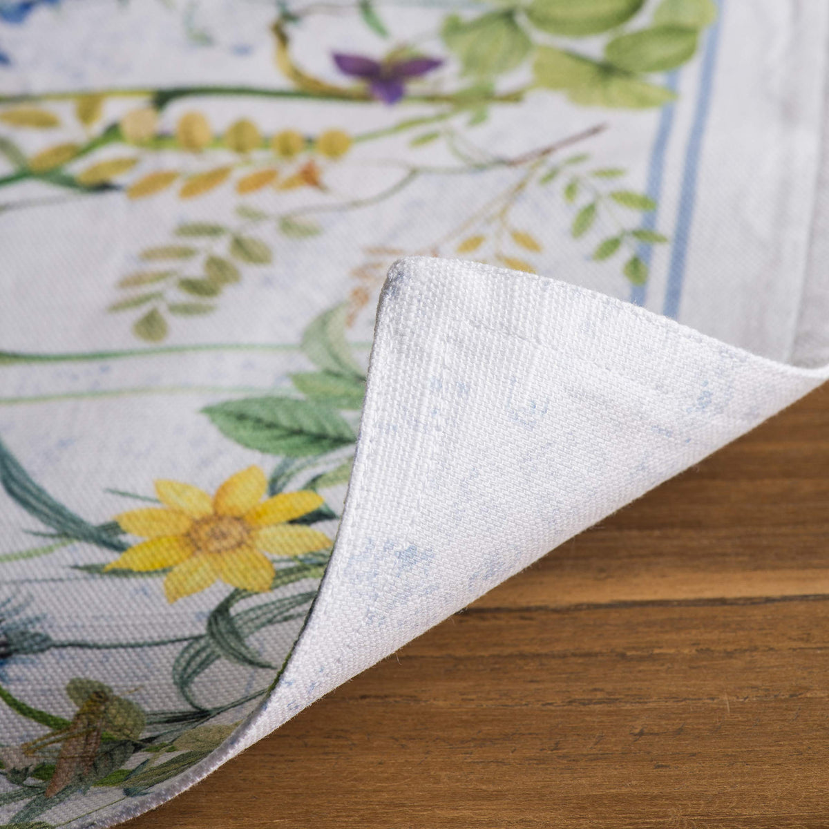 Placemats Set of 4 Reusable 100% Cotton (071 - Fleurs De Mai / 13" X 19" (Pack of 4))