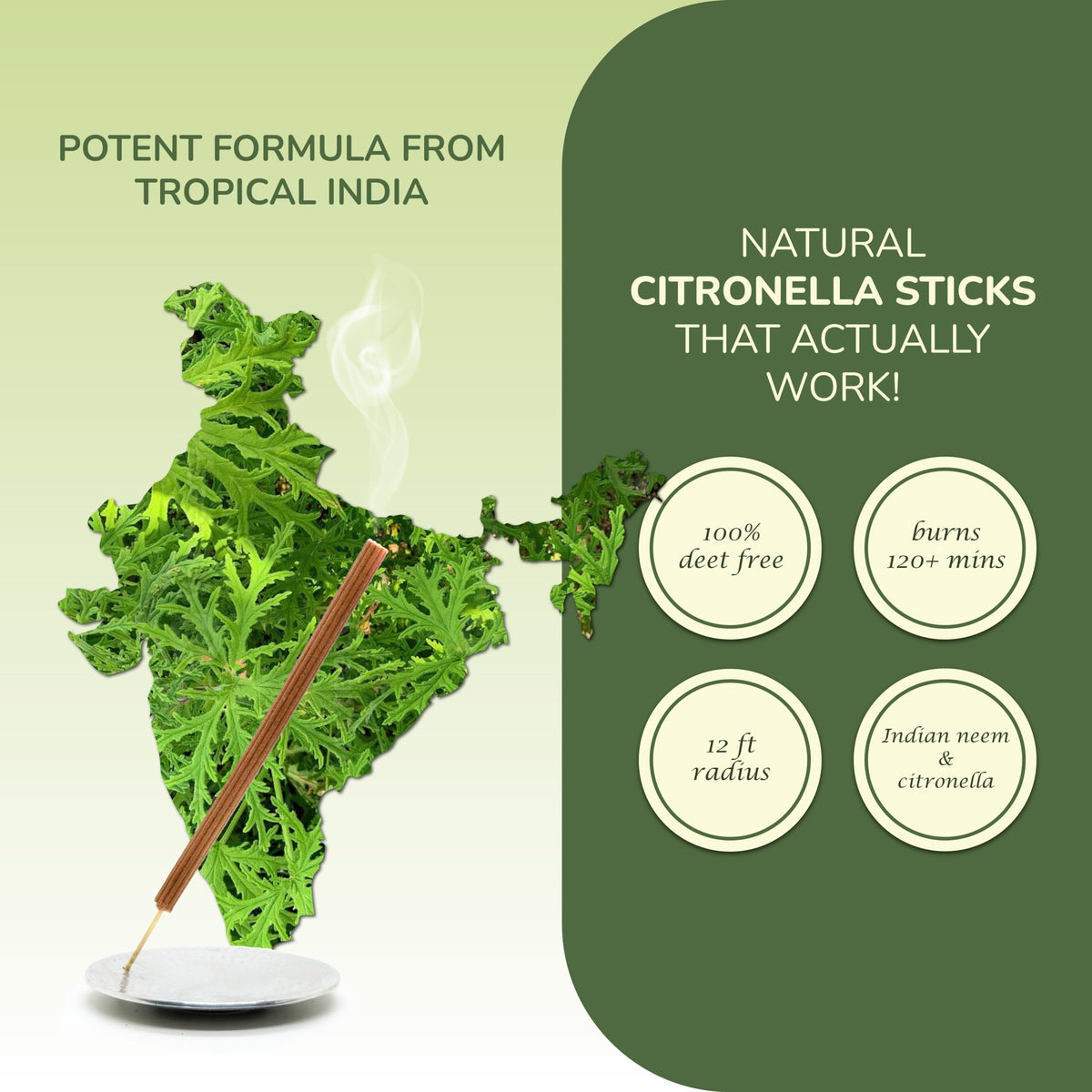Natural Citronella Incense Sticks Outdoor