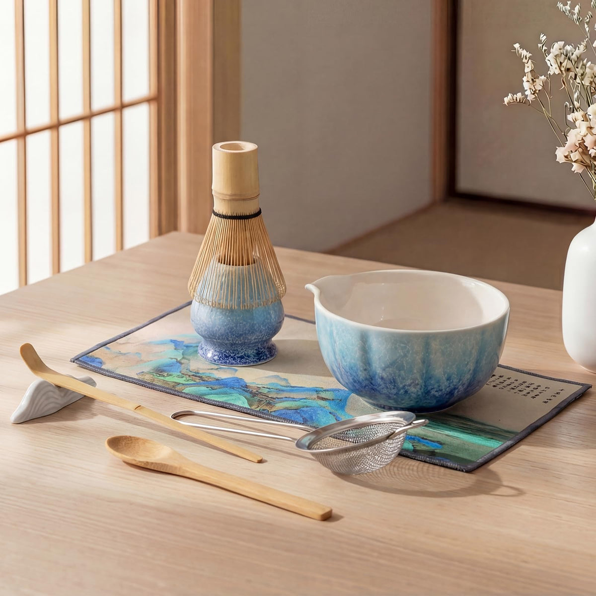 Matcha Whisk Set (Ice Blue)