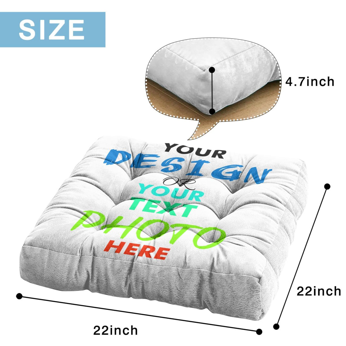 Meditation Cushion (Customization / Square)