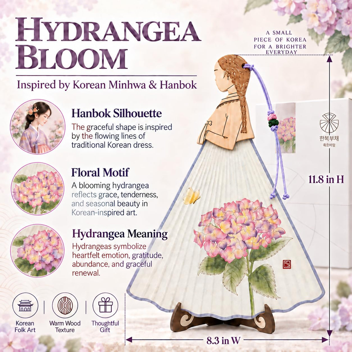 Korean Shelf Decor (Hydrangea Bloom)