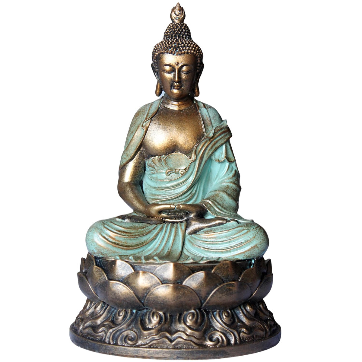 Buddha Statue Buda Gold 8.3" Buddha Statues for Home Decor (Gold)