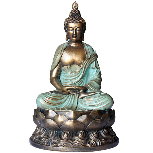 Buddha Statue Buda Gold 8.3" Buddha Statues for Home Decor (Gold)