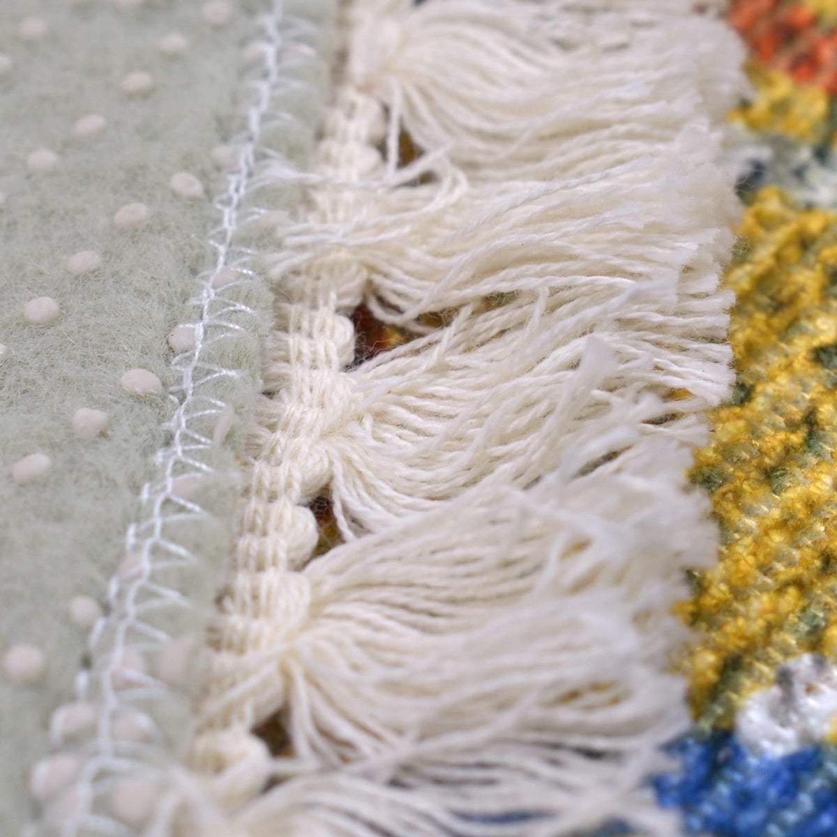 Boho 4Ft Round Washable Rug for Bedroom Farmhouse Hallway Entryway (Yellow / 4' (Round))
