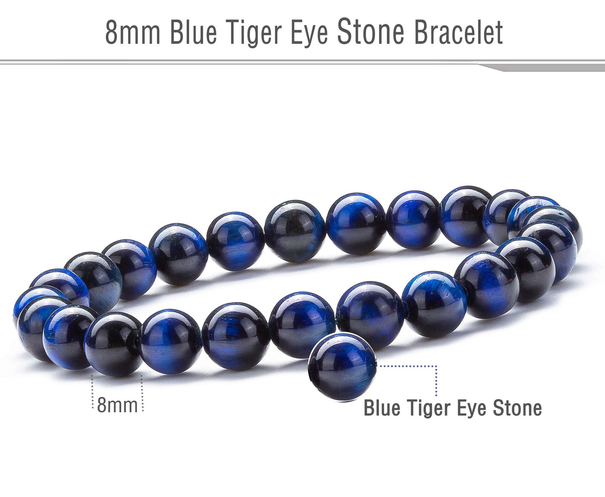 Men Women 8mm Natural Stone Lava Rock Diffuser Bracelet (Set 5)