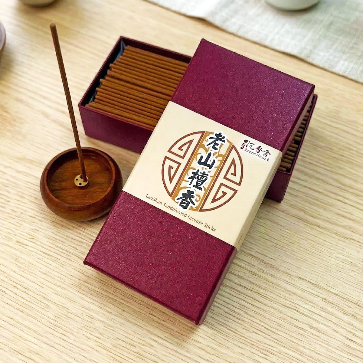 I H INCENSE HOUSE+ Natural Sandalwood Incense Sticks 15cm 150g LS5 (15cm)