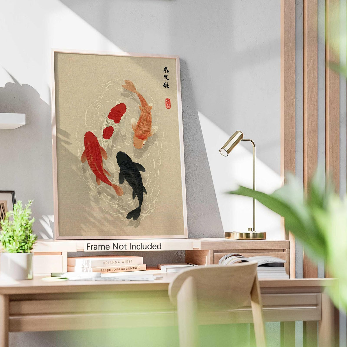 Japanese Koi Fish Poster Minimalist Asian Wall Art Vintage Zen Water Painting Modern Oriental Fish Artwork Japan Decor Aesthetic Prints for Living Room Bedroom Office 16x24in Unframed (Unframed / Japanese Artwork / 24"L x 16"W)
