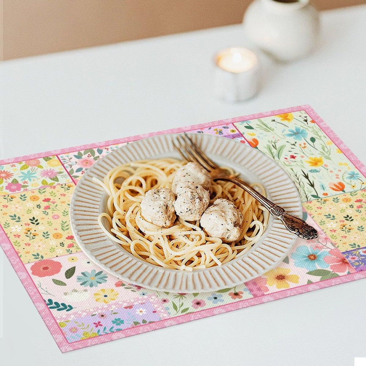 Patchwork Floral Placemat Set of 4 (Patchwork-7 / 4pcs)