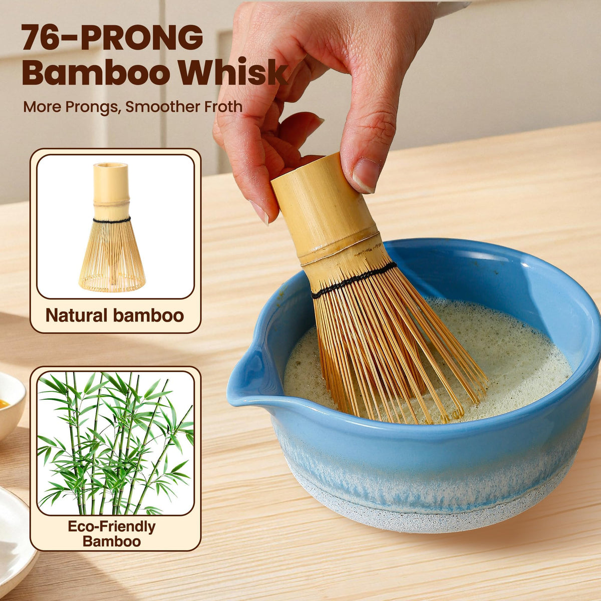 Matcha Whisk Set (Light Blue)