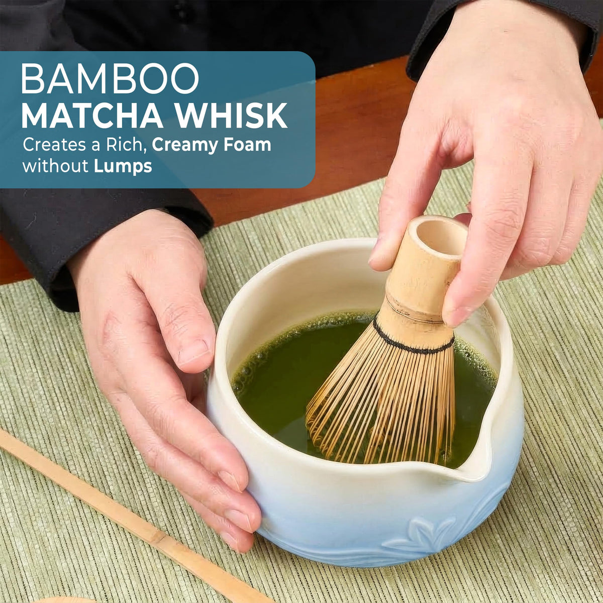 18 OZ Matcha Whisk Set (Blue)