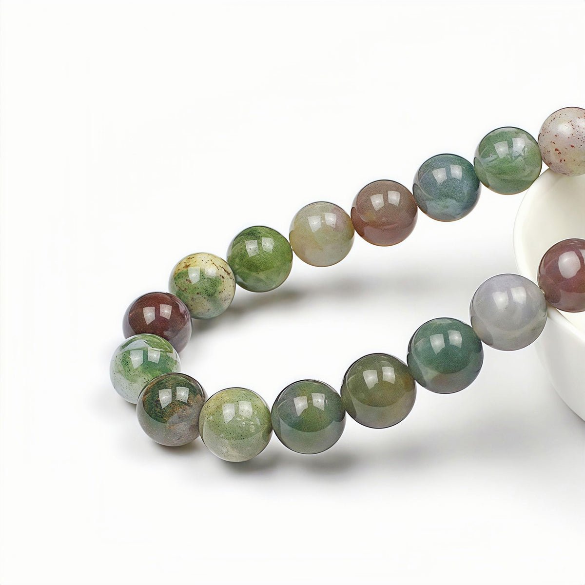 AAA Natural Round India Agate Stone Beads Onyx Loose Beads for DIY Necklace Bracelat Jewelry Making Strand 15" (Indian Agate / 4mm)