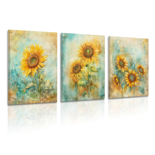 Sunflowers Canvas Wall Art Prints (sunflower / 16"L x 12"W)