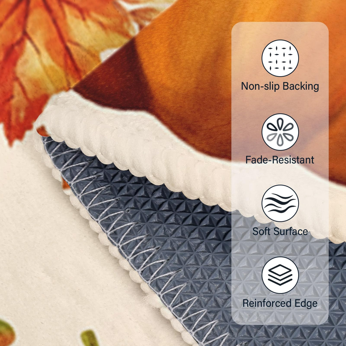 Fall Round Area Rug 4ft (Autumn-pumpkin Five / 4' (Round))