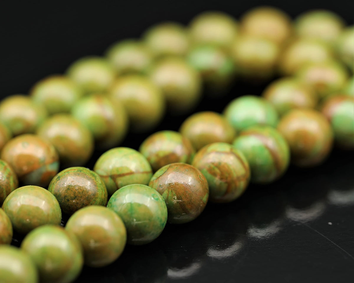 Natural Green Jasper Beaded Choker Necklace (Green Jasper / 30 Inches)