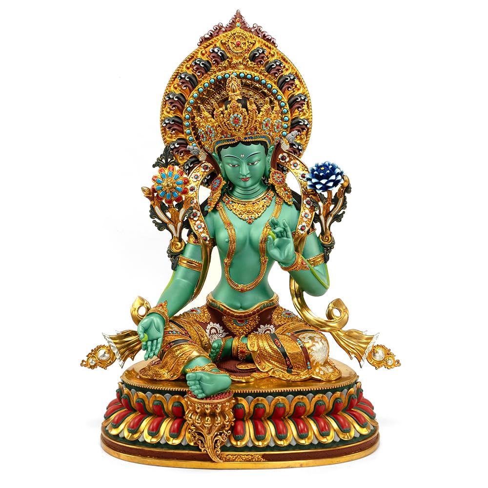 Green Tara Buddha Statue for Zen Decor Indoor (Green Tara / 10.62in)