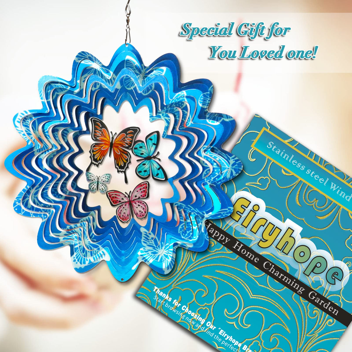 Butterfly Wind Spinner (Mandala Butterfly)