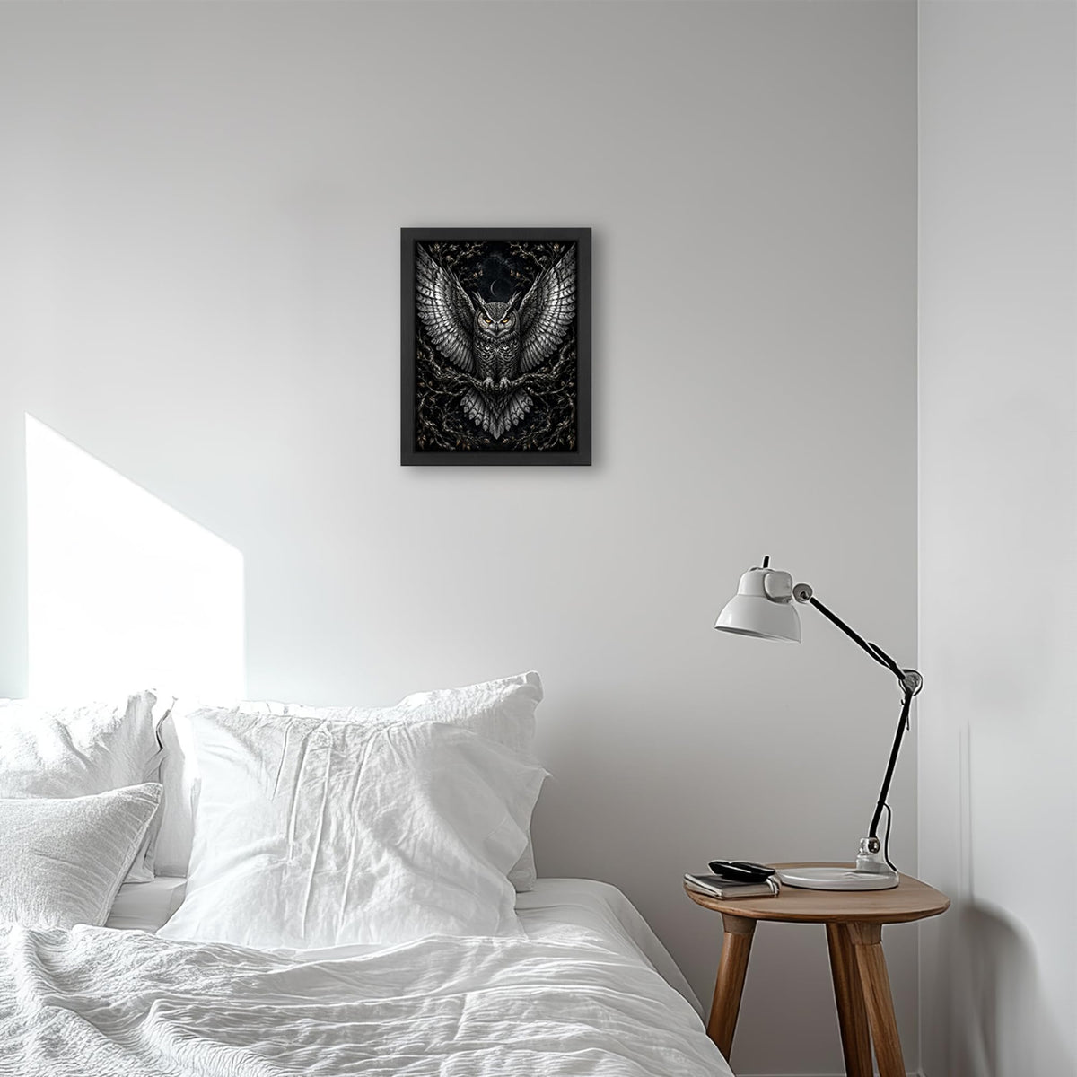 Gothic Owl Decor Wall Art (Wall Art Framed 61 / 10"L x 8"W)