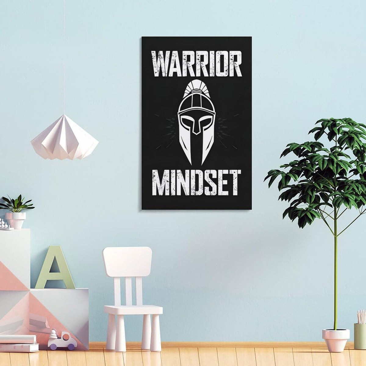 Warrior Mindset Spartan Helmet Canvas Printing Wall Art Prints Wall Decor Posters Black White Minimalist Gym Fitness Motivation Living Room Bedroom Office Training Decor 08x12inch (style-4 / 08x12inch(20x30cm) Frame)