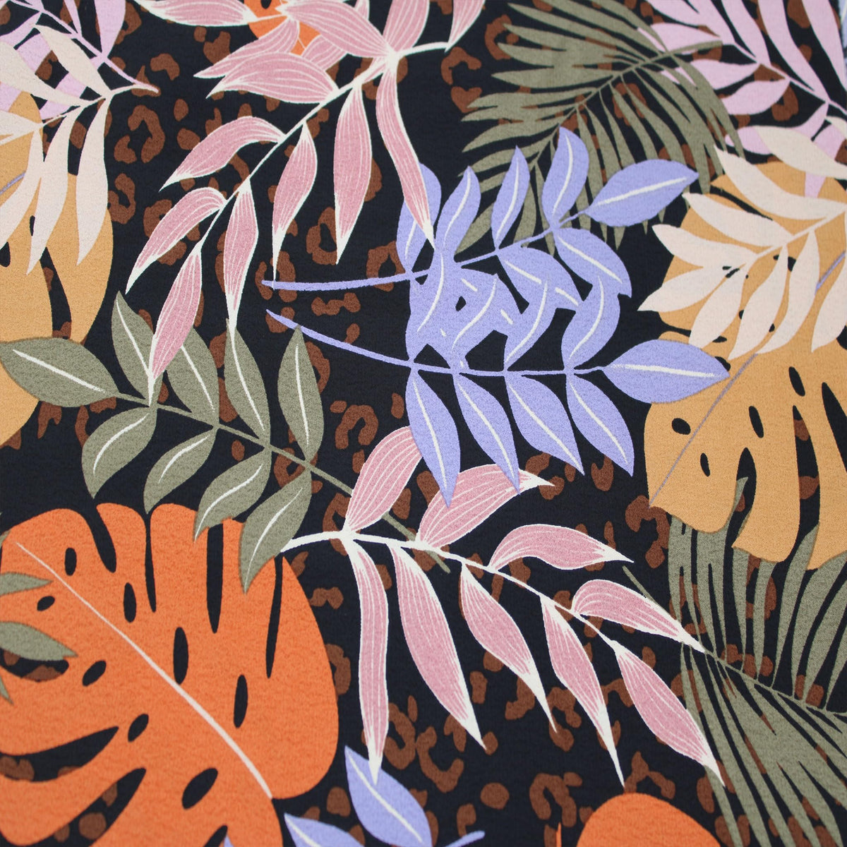 58" Wide Printed 100% Polyester Moroccan Fabric by The Yard (2 Yards / Black Dusty Orange)