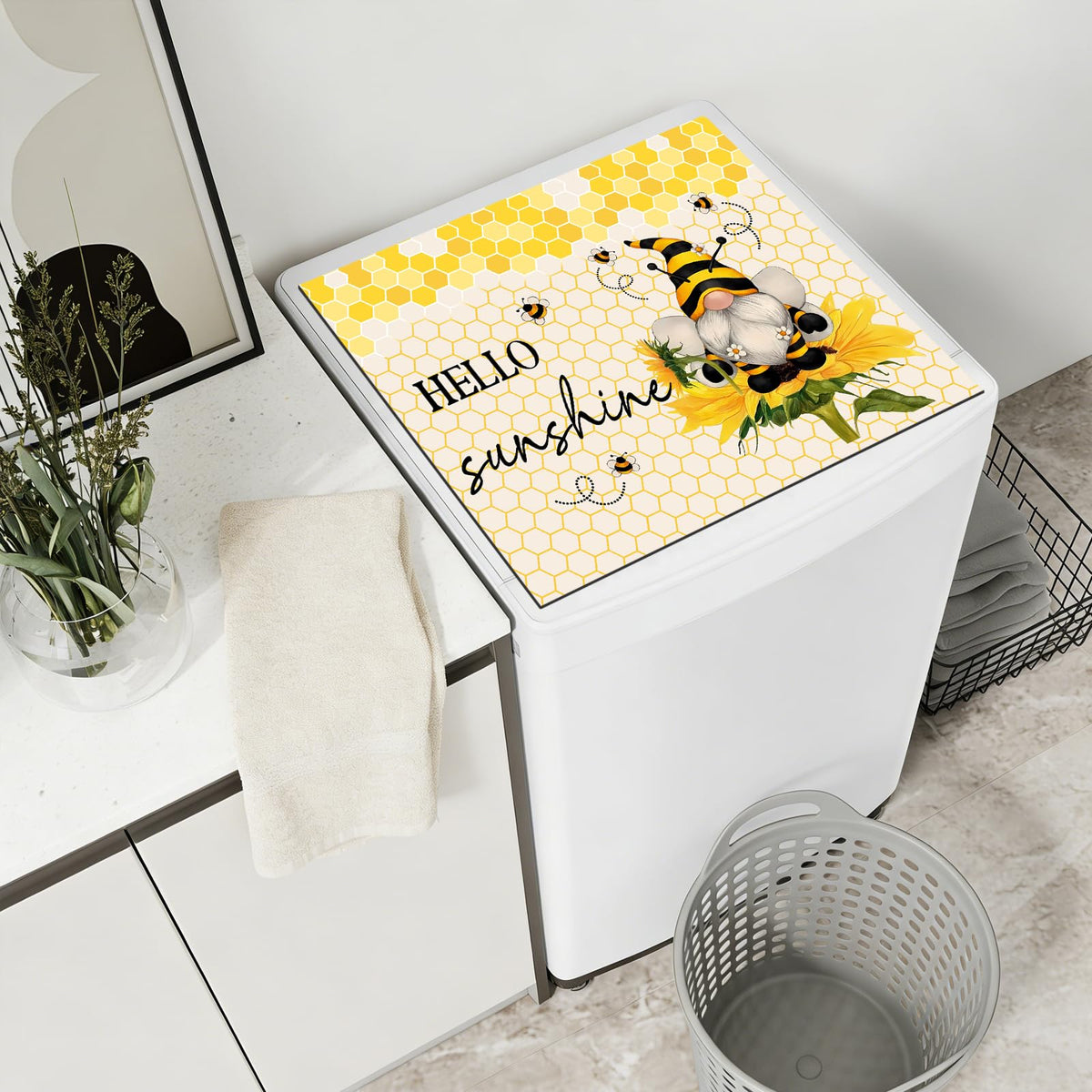Dryer Top Protector Mat (yellow spring summer)