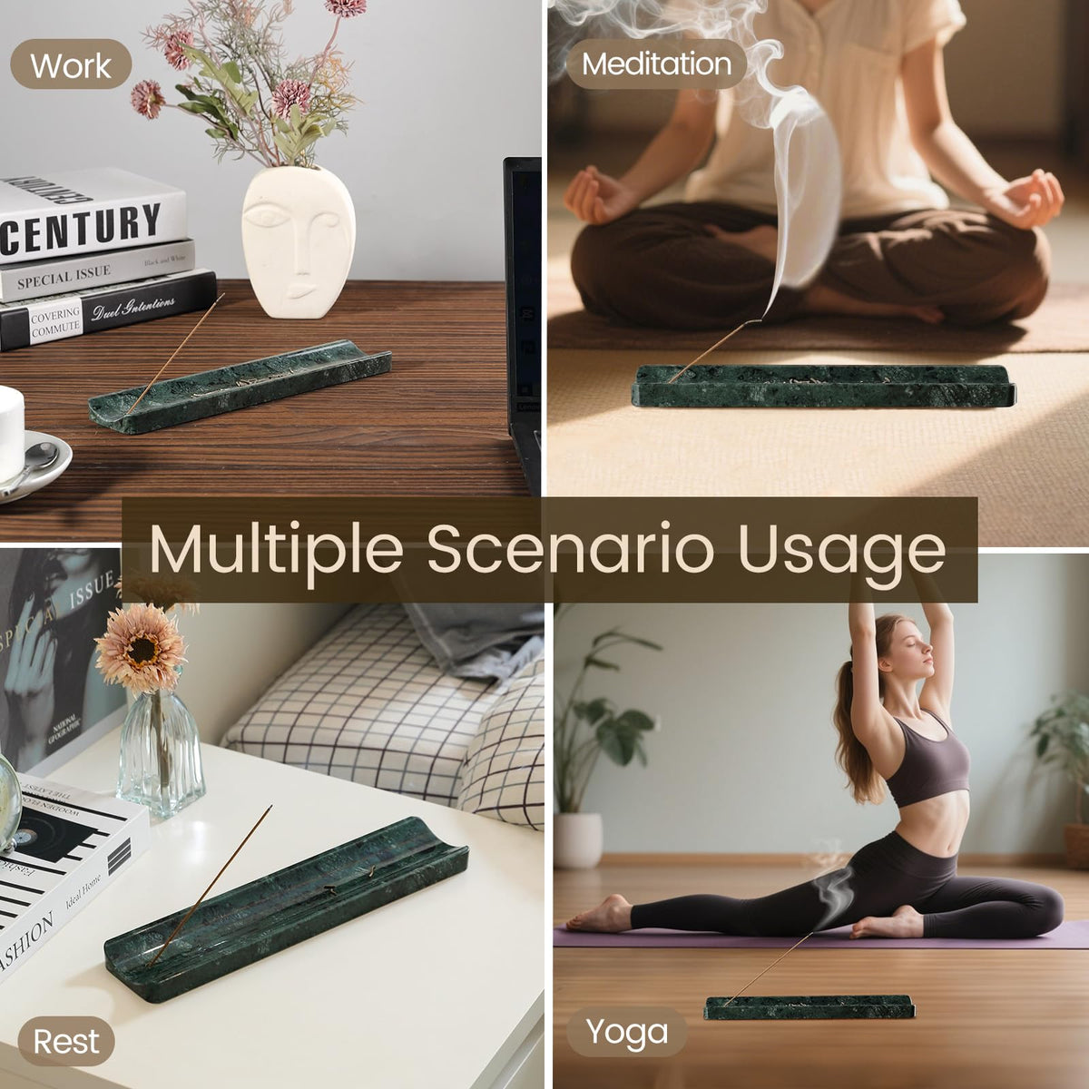 Marble Incense Holder (Green)
