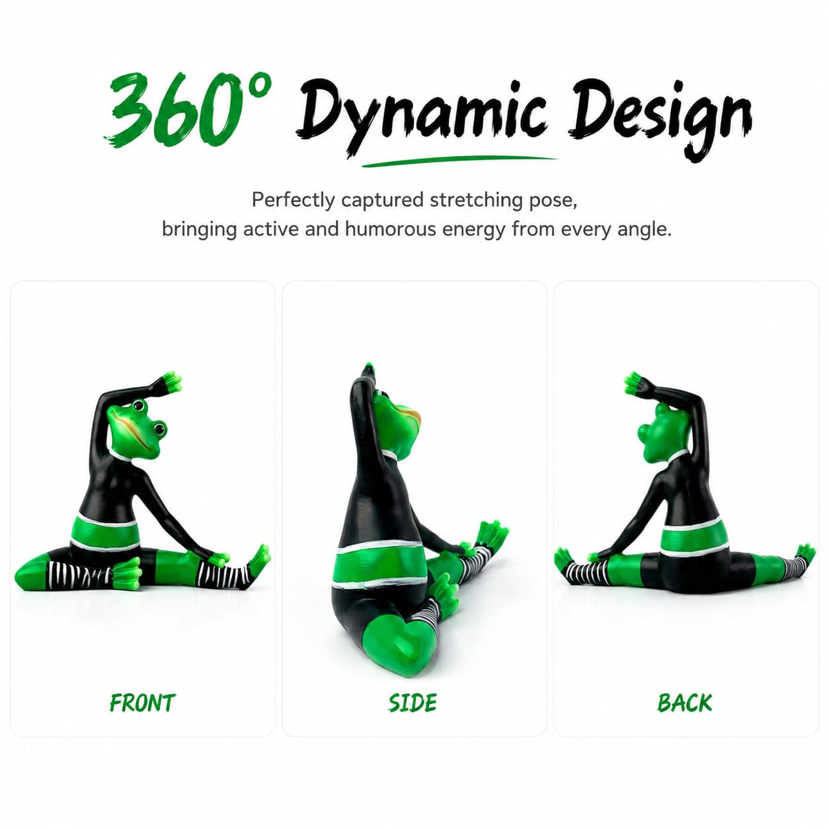 Funny Yoga Frog Statue Zen Animal Figurine (Yoga)