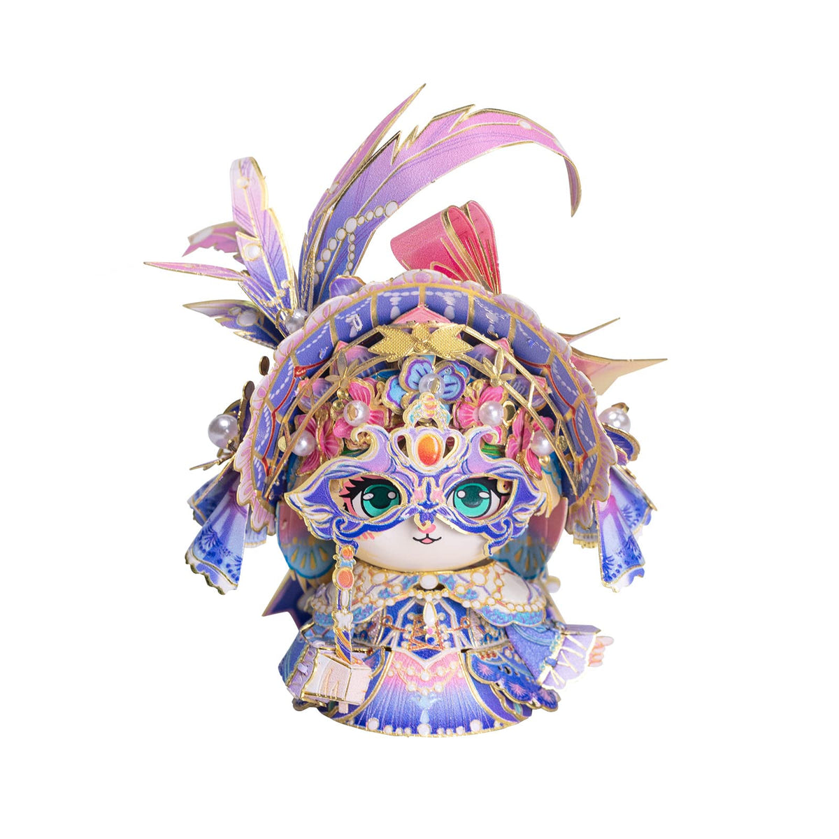 3D Metal Puzzle for Adult Romeo and Juliet Masque Cat Figures Model Assembling (Juliet Masque Cat)
