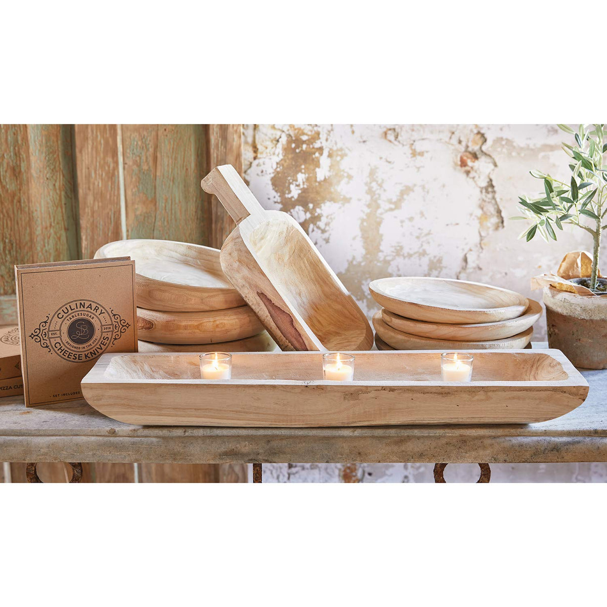 Wood Serving Bowl (11.5" Large / Natural)