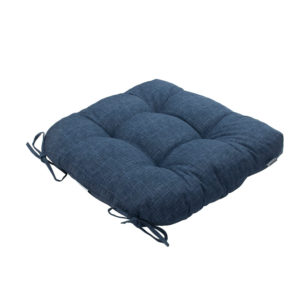Outdoor Tufted Seat Cushion 19"x19" (Denim Blue / 19" x 19" x 5" (2 Pack))