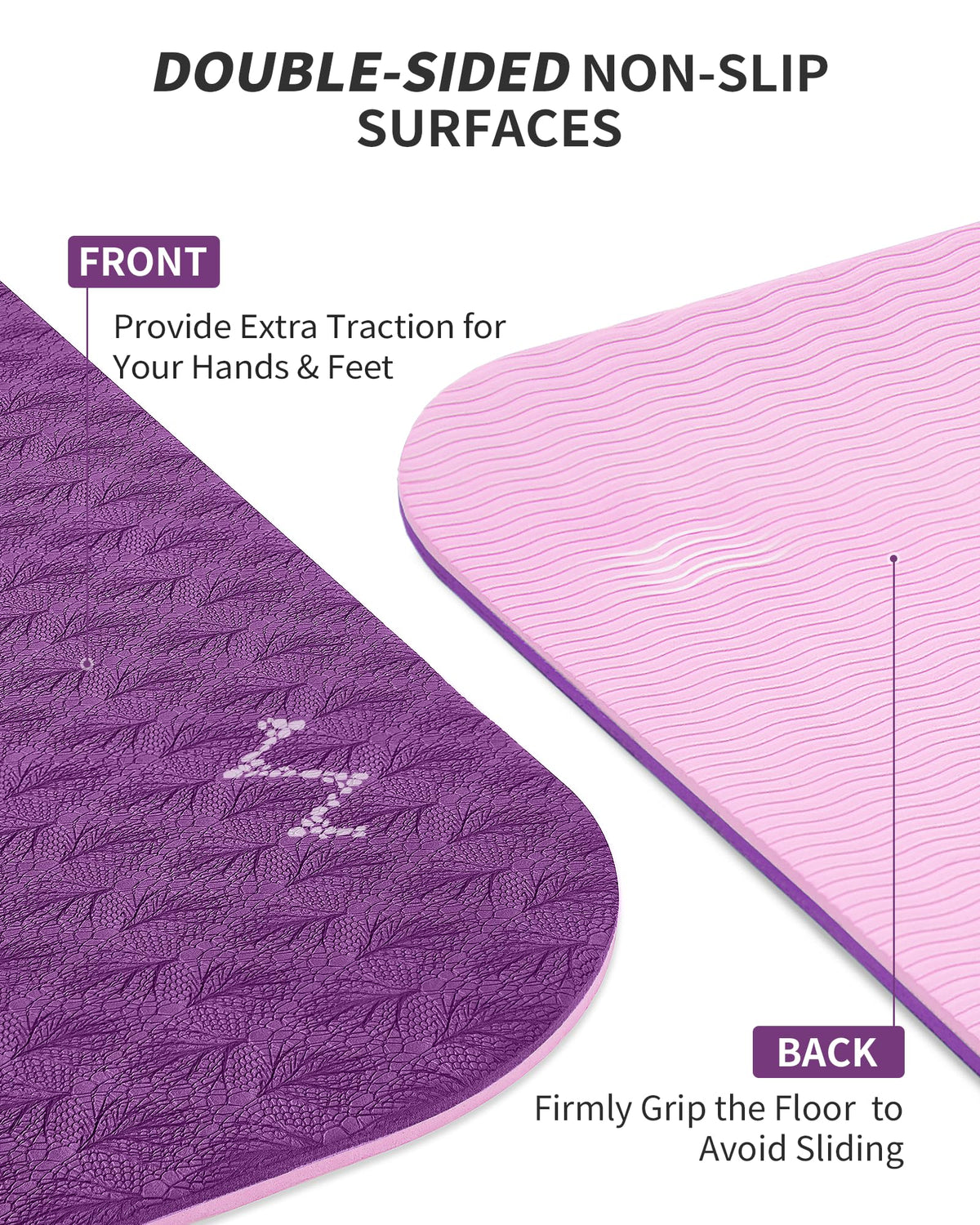 Large Yoga Mat (PURPLE / 6mm)