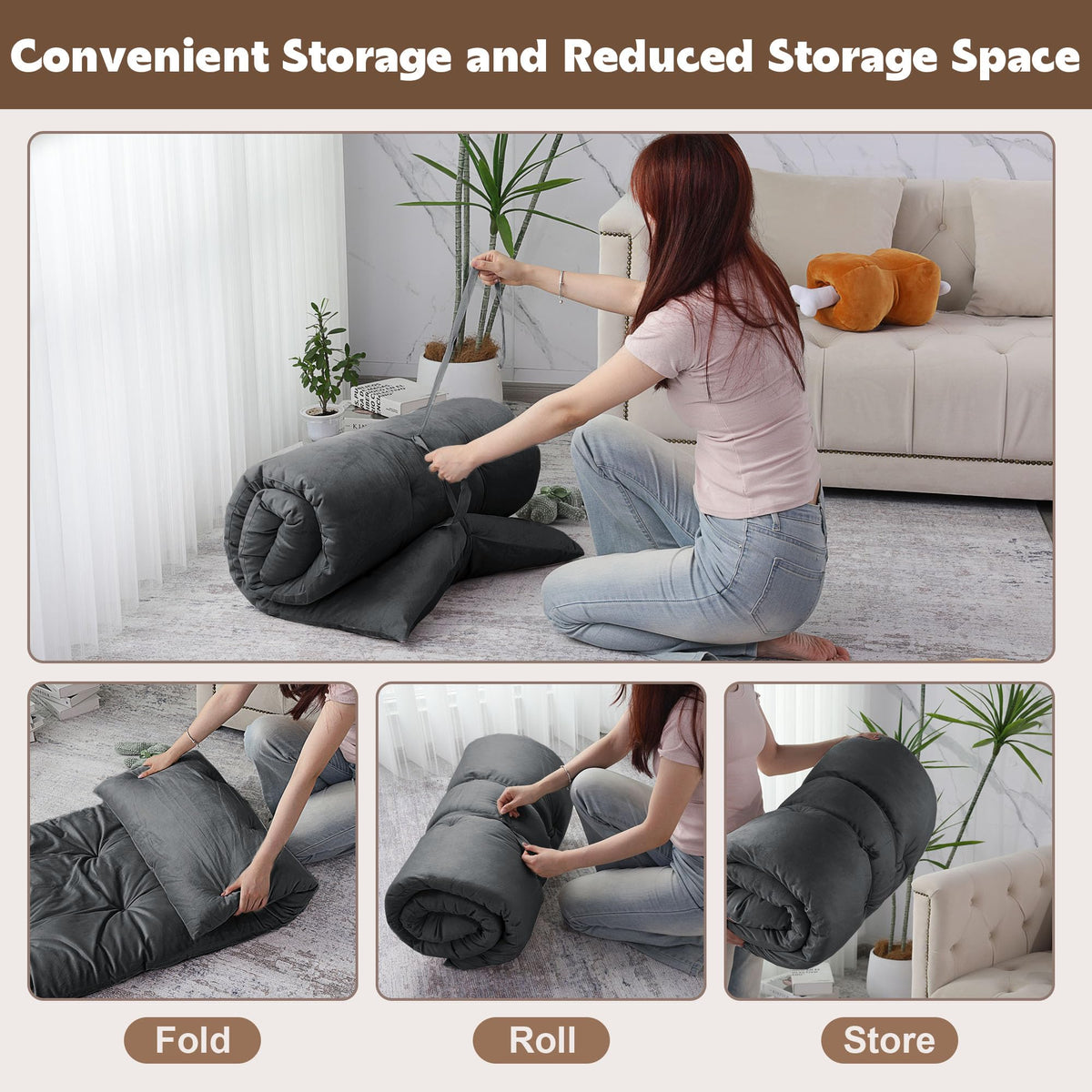 Floor Lounger Pillow (Dark Gray)