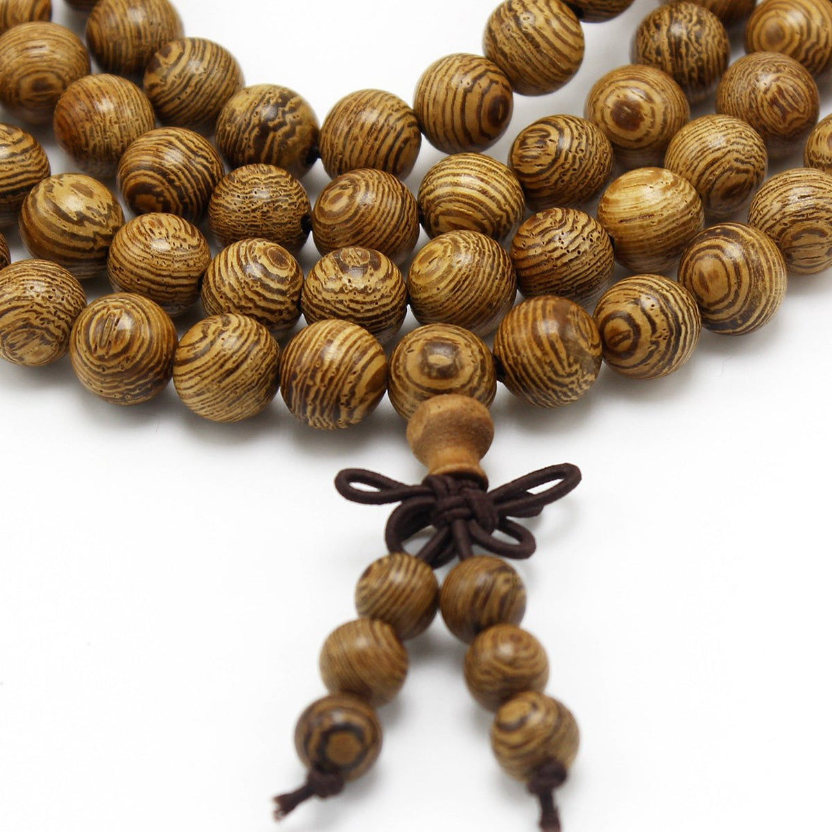 mala beads bracelet 108 8mm beaded bracelet sandalwood elastic (8mm Wenge Wood)