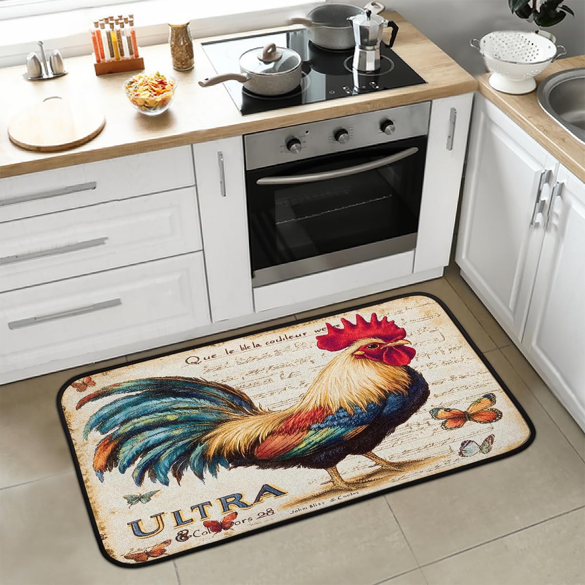 Rooster Kitchen Rugs Kitchen Mats Non Slip Floor Mat (Color 30)